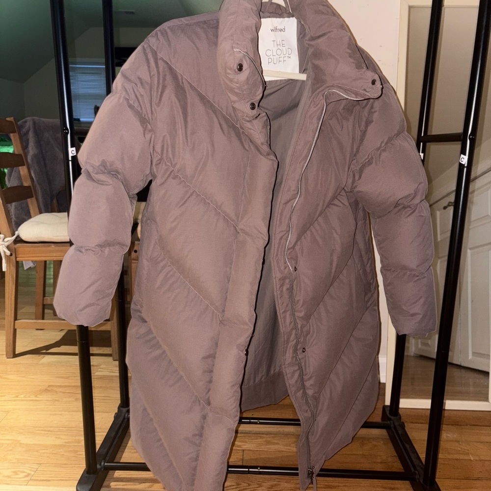 Aritizia Wilfred Cloud Puff Mid Stone Taupe